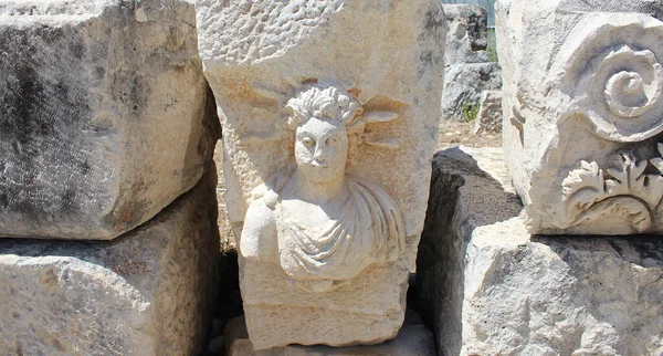 마스크와 페티예 고고학 개념에 리키아의 — 스톡 사진