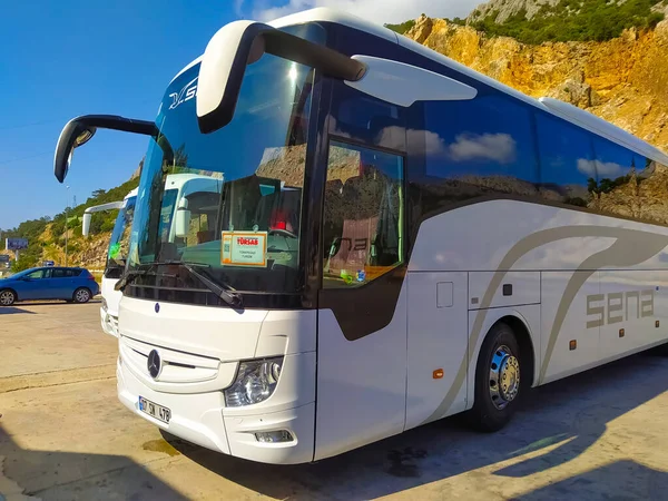 Antalya Turkey May 2021 Pegas Coach Bus Waiting Tourists Coming — Stock Photo, Image