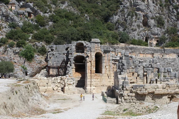 Oude Graven Door Lycians Fethiye Archeologie Reisconcept — Stockfoto