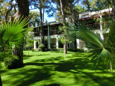 Goynuk, Antalya, Türkiye - 11 Mayıs 2021: Türkiye 'nin Goynuk kentinde 7 Deniz Oteli Yaşam Ultra All Inexclusive and Kids Concept 5 yıldızı 11 Mayıs 2021.