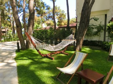 Goynuk, Antalya, Türkiye - 11 Mayıs 2021: Türkiye 'nin Goynuk kentinde 7 Deniz Oteli Yaşam Ultra All Inexclusive and Kids Concept 5 yıldızı 11 Mayıs 2021.