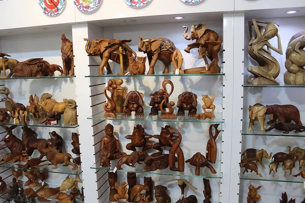 Antalya Turkey May 2021 Wooden Gifts Shop Antalya Turkey May — Stock Photo, Image