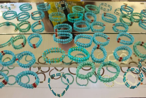 Onyx Bracelets Beadsfrom Natural Stones Sale Shop Turkey — Stock Photo, Image