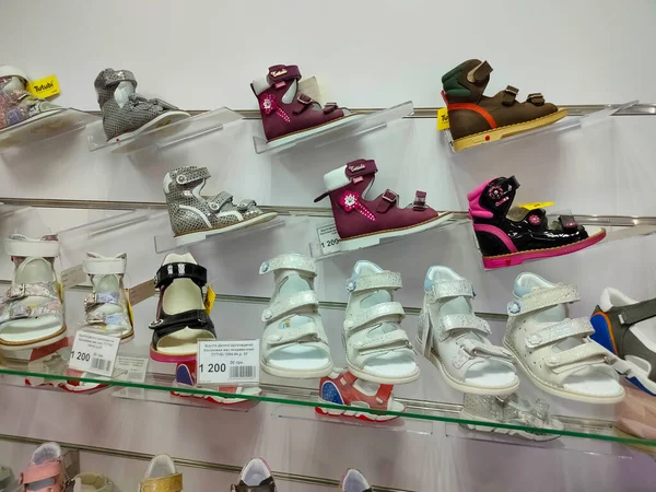 Kiev Ucrânia Junho 2021 Sapatos Couro Ortopédico Uma Loja Especial — Fotografia de Stock