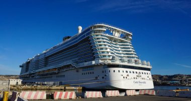 Barcelona, Spain - September 27, 2025: Barcelona cruise port, Cruise ship Costa Smeralda in Barcelona, Spain on September 27, 2025