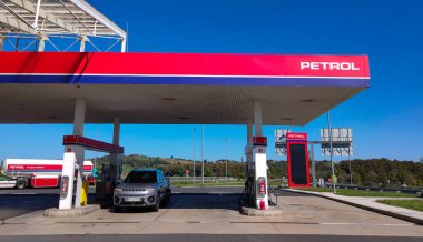 Marmaris, Turkey - September 22, 2025: Petrol gasoline station. Petrol Ofisi is a Turkish fuel products distribution and lubricants company.