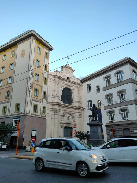 Naples, Italy - September 21, 2025: Roman Catholic church San Pietro Martire St. Peter, the Martyr. Located at the corner of Corso Umberto and Via Porta di Massa