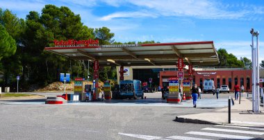 Nice, France - September 27, 2025: Totalenergies gas station. TotalEnergies SE is a French multinational integrated energy and petroleum company founded in 1924.