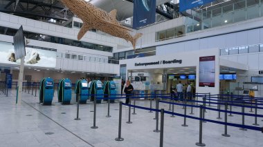 Nice, France - September 27, 2025: Terminal 1 of international Nice airport at Nice, France on September 27, 2025