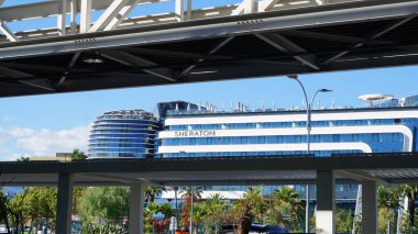 Nice, France - September 27, 2025: Sheraton hotel near Terminal 1 of Nice airport at Nice, France on September 27, 2025