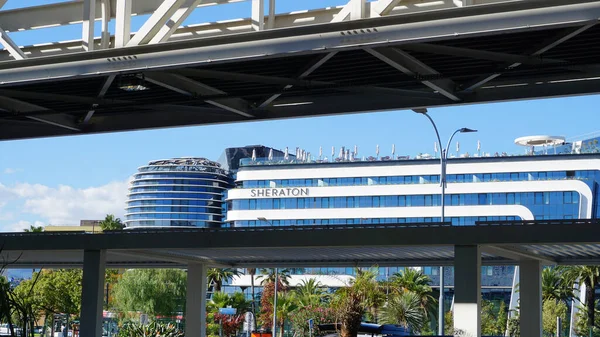 Nice, France - September 27, 2025: Sheraton hotel near Terminal 1 of Nice airport at Nice, France on September 27, 2025