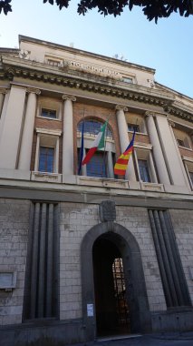 Salerno, İtalya - 21 Eylül 2025: The Town Hall, Comune di Salerno veya Palazzo di Citta, Salerno, İtalya 21 Eylül 2025