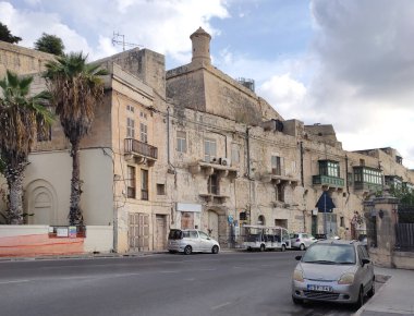 Valletta, Malta - 24 Eylül 2025: Valletta, Malta 'nın tarihi merkezi