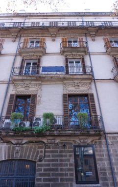 İspanya 'daki Palma de Mallorca' da güzel sokak manzaraları ve mimari