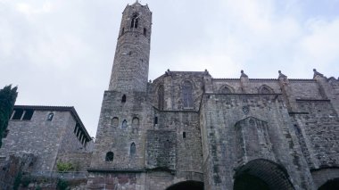 Görüntü Barselona 'nın Roma Duvarları' ndan arta kalanları gösteriyor.