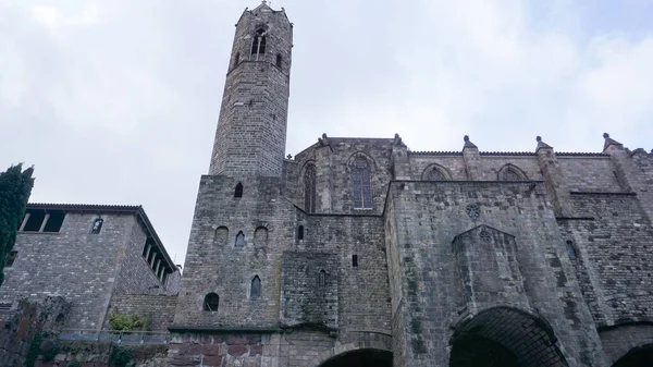 Görüntü Barselona 'nın Roma Duvarları' ndan arta kalanları gösteriyor.