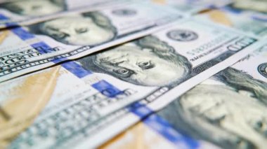 Sıraya dizilmiş Macro Amerikan doları
