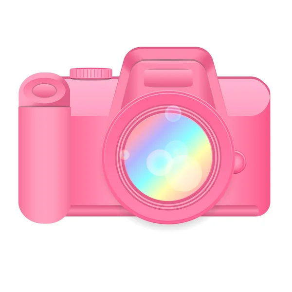 Cámara fotográfica rosa — Archivo Imágenes Vectoriales
