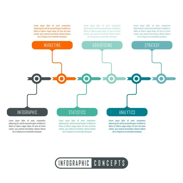 Modelo Linha Tempo Infográfico Pode Ser Usado Para Gráfico Diagrama — Vetor de Stock