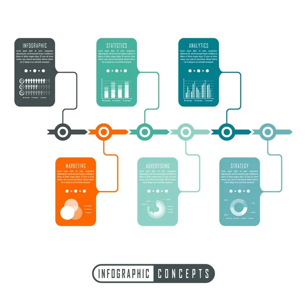 Modelo Linha Tempo Infográfico Pode Ser Usado Para Gráfico Diagrama — Vetor de Stock