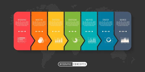 Grafik, diyagram, web tasarımı, sunum, reklam, tarih için bilgi zaman çizelgesi şablonu kullanılabilir