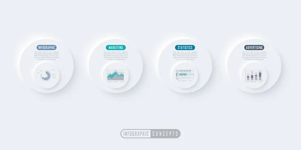 La plantilla de línea de tiempo de la infografía se puede utilizar para el gráfico, diagrama, diseño web, presentación, publicidad, historia — Vector de stock