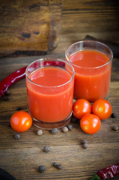 Glass tomato juice pepper — Stock Photo, Image