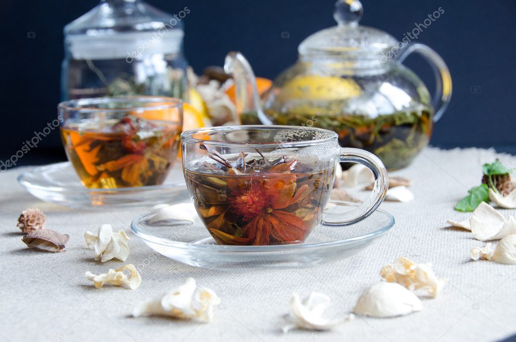 Green tea in glass cups with mint Stock Photo by ©bucks134 111260198