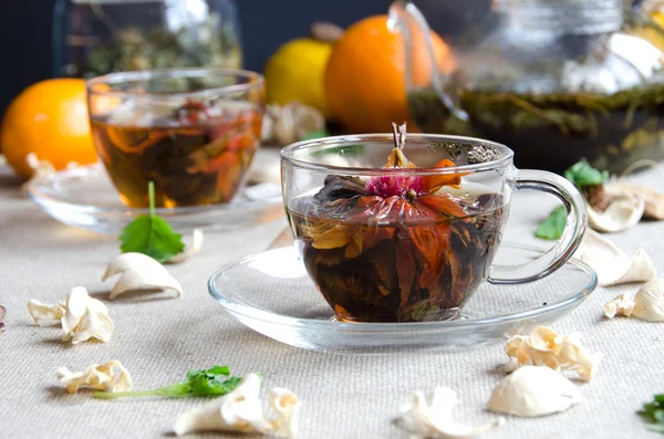 Cup oolong tea glass — Stock Photo, Image