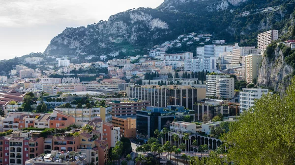 Sidan av Monaco city stiger till bergen — Stockfoto