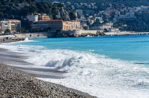 Angel bay and hills in Nice, France — Stock Photo, Image