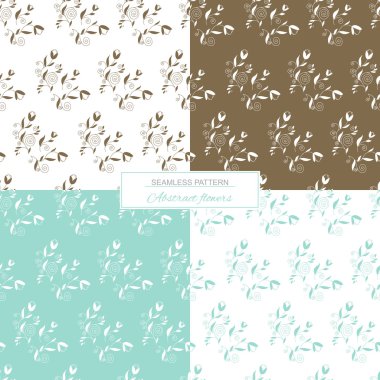 Kusursuz desenli soyut çiçekler