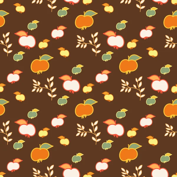 Seamless Pattern for Design. Apples — Stock Vector