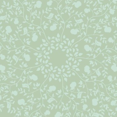 Süs kuş dalı, pastel renkler, arka plan