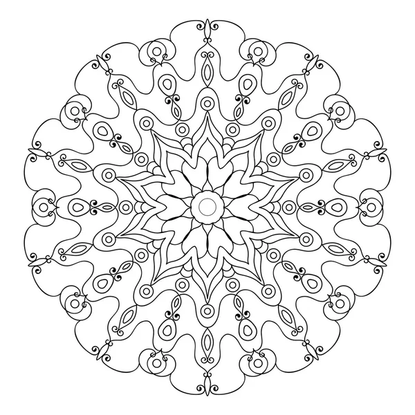 Mandala. Modèle d'ornement circulaire — Image vectorielle