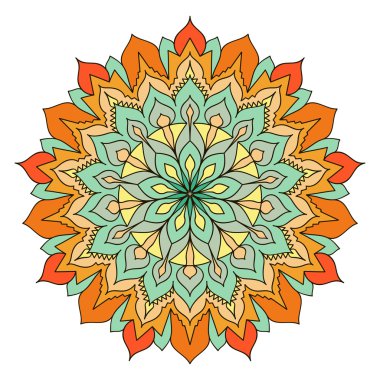 Mandala. Şablon dairesel süsleme