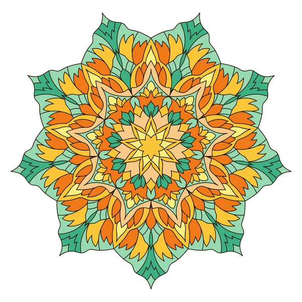 Mandala. Plantilla ornamento circular — Archivo Imágenes Vectoriales