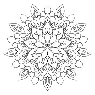 Mandala. Şablon dairesel süsleme