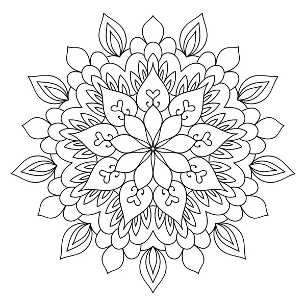 Mandala. Plantilla ornamento circular — Archivo Imágenes Vectoriales