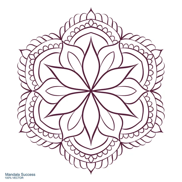 Mandala. Sjabloon circulaire Ornament — Stockvector