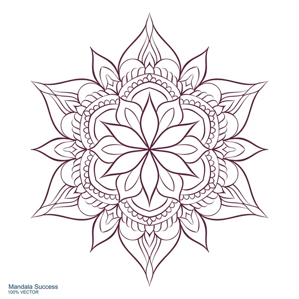 Mandala. Sjabloon circulaire Ornament — Stockvector