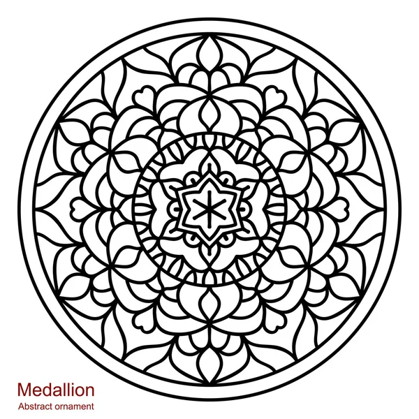 Etnické medailon Mandala. — Stockový vektor