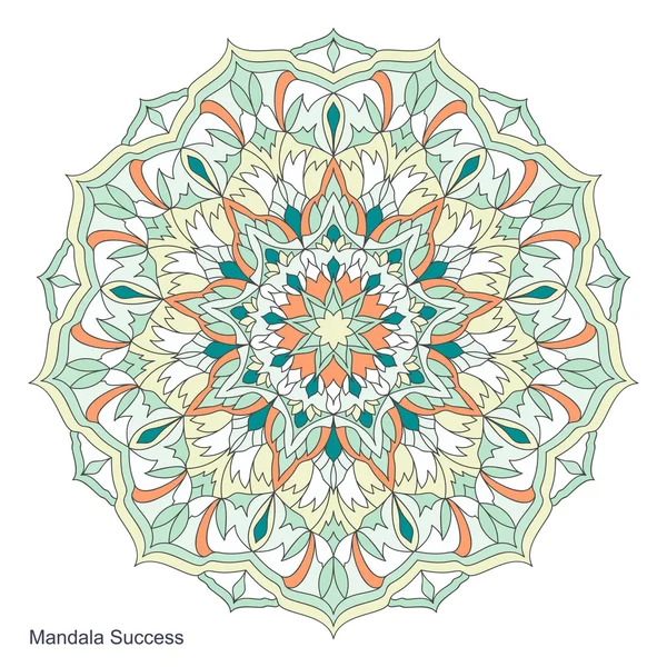 Barva Mandala. Vzorek pozadí — Stockový vektor