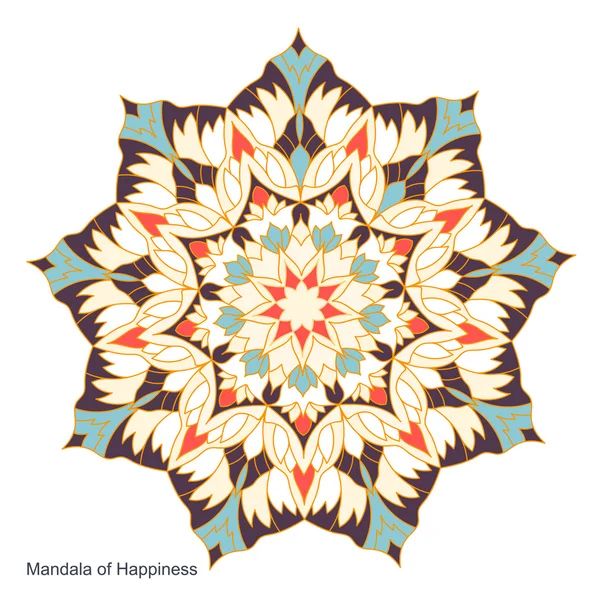 Kleur de Mandala. Monster achtergrond — Stockvector