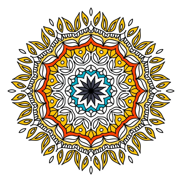 Kleur de Mandala. Monster achtergrond — Stockvector