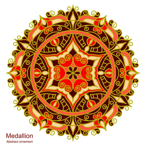 Etniska medaljong-Mandala. — Stock vektor