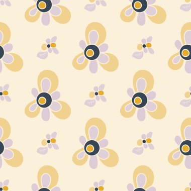 Patchwork için seamless çiçek modeli