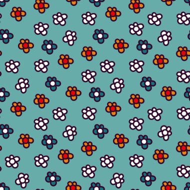 Patchwork için seamless çiçek modeli