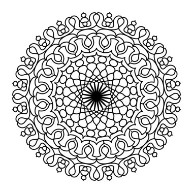 Mandala. Şablon dairesel süsleme
