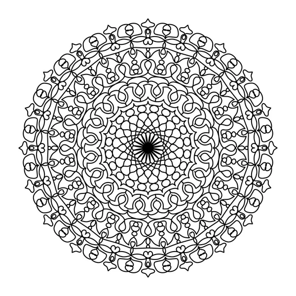 Mandala. Modèle d'ornement circulaire — Image vectorielle